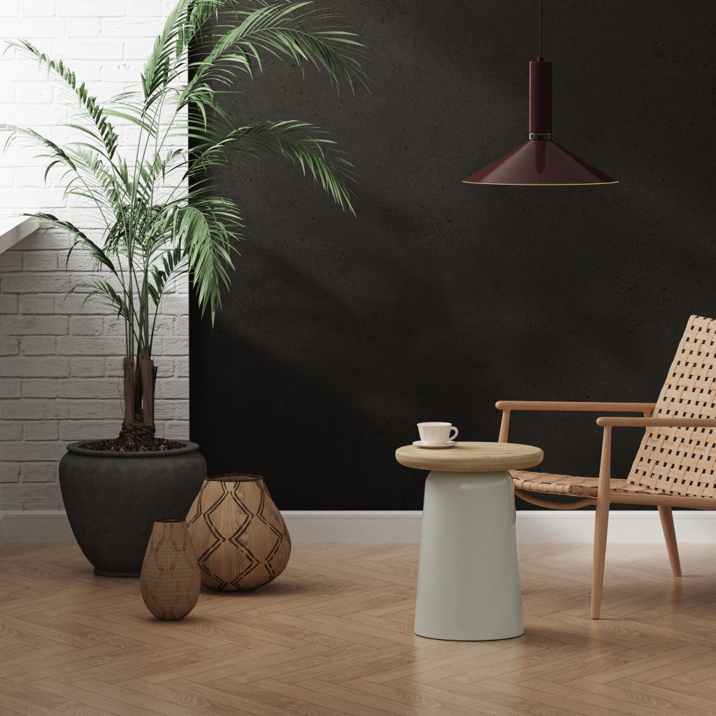 Two-Tone Wood Top MGO Tapered Side Table, BF26094